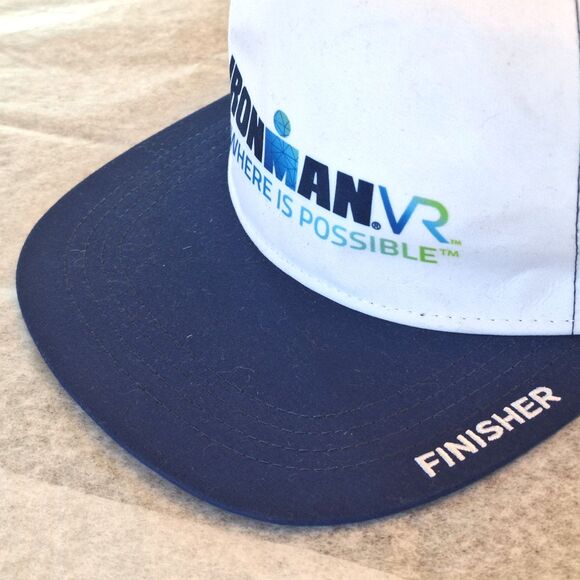 IRONMAN VR FINISHER RUNNING TRUCKER WHITE and BLUE - Picture 3 of 13